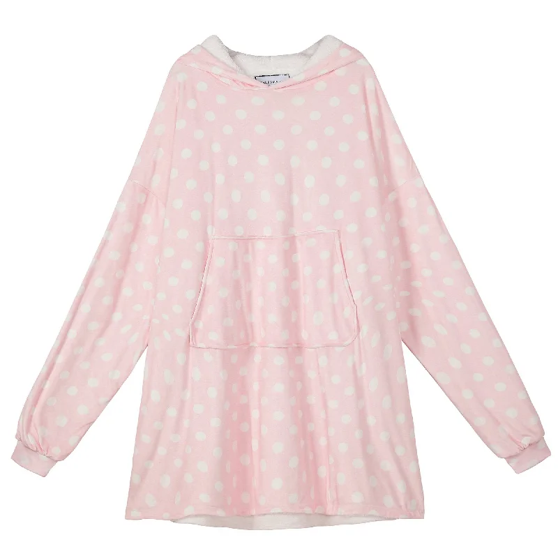 Hoodie Blanket Adult Pinky Hoodie with Lining Warm Insulated