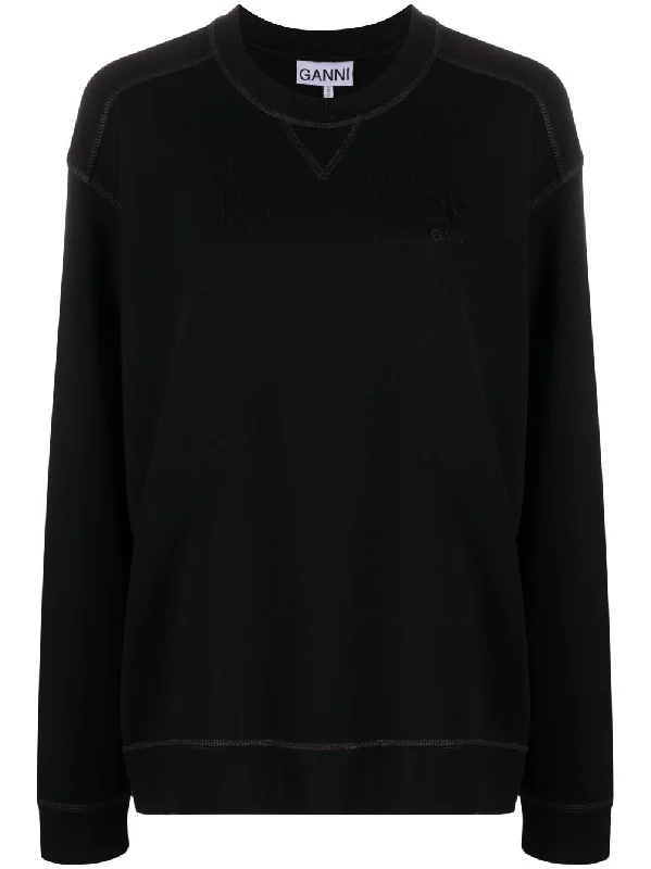 Ganni Women's Sweaters Black Sweater Knitwear Pullover