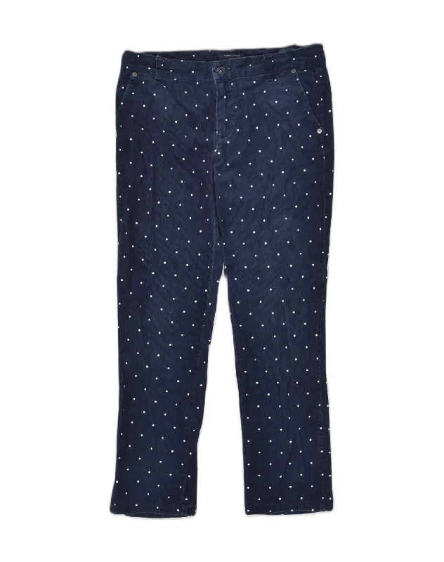TOMMY HILFIGER Womens Corduroy Trousers US 6 Medium W34 L28 Navy Blue Trousers Leather Faux TOMMY HILFIGER Womens Corduroy Trousers US 6 Medium W34 L28 Navy Blue Trousers Leather Faux
