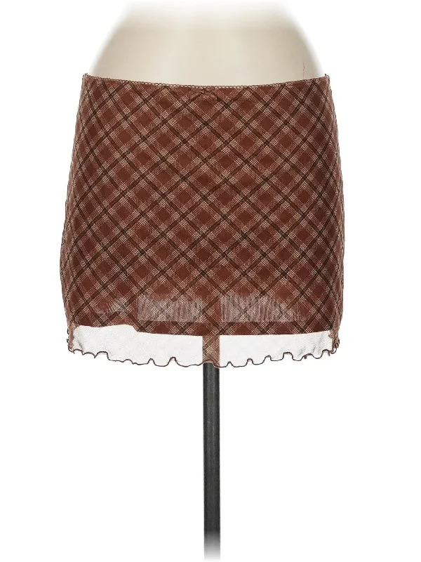 Casual Skirt leather skirt refined