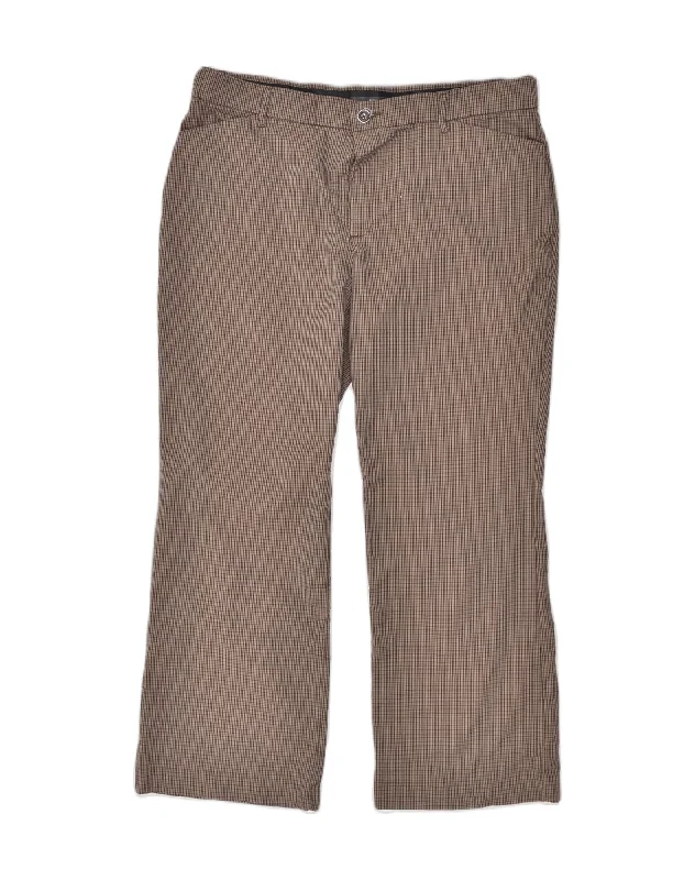 LEE Womens Mid Rise Regular Fit Suit Trousers US 18 2XL W40 L30 Brown Cropped Trousers Casual Linen LEE Womens Mid Rise Regular Fit Suit Trousers US 18 2XL W40 L30 Brown Cropped Trousers Casual Linen