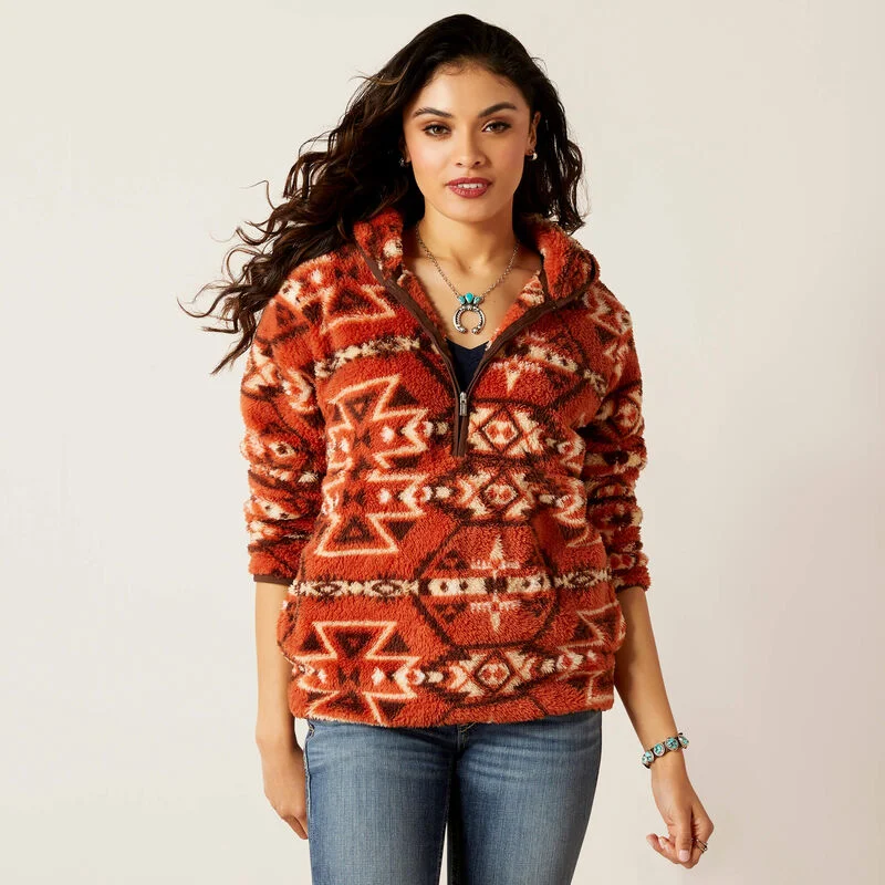 Ariat Women's Real Berber Pullover Sweatshirt Hoodie with Lace Feminine Delicate