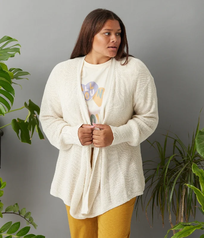 Wisteria Sweater - Stone Transparent Opaque Sheer