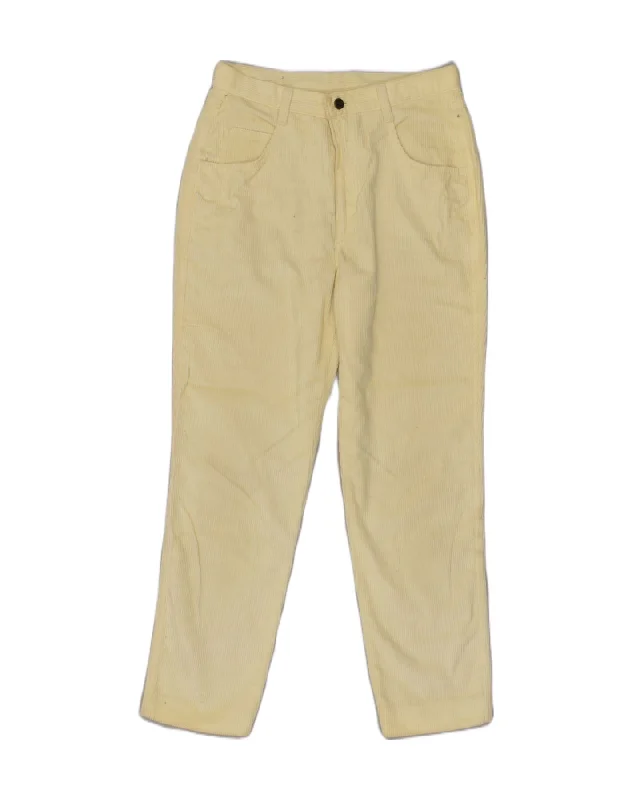LAURA BIAGIOTTI Womens Straight Corduroy Trousers W32 L28 Yellow Cotton Trousers practical durable LAURA BIAGIOTTI Womens Straight Corduroy Trousers W32 L28 Yellow Cotton Trousers practical durable