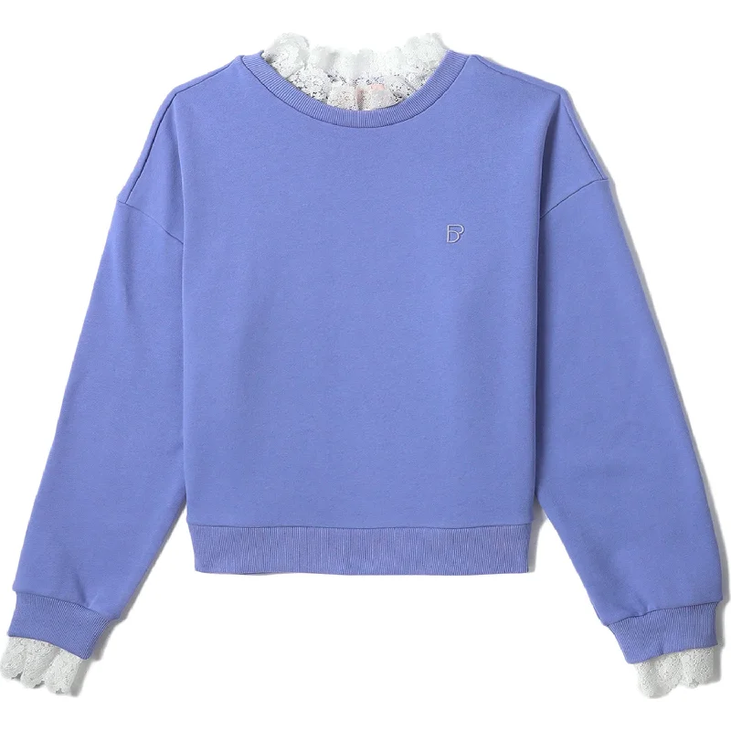 BAPY LACE SWEATSHIRT LADIES Hoodie with Emblem Brand Identity