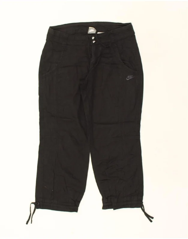 NIKE Womens Joggers Capri Trousers EU 34 XS W28 L22 Black Cotton Trousers Yoga Stretchy NIKE Womens Joggers Capri Trousers EU 34 XS W28 L22 Black Cotton Trousers Yoga Stretchy