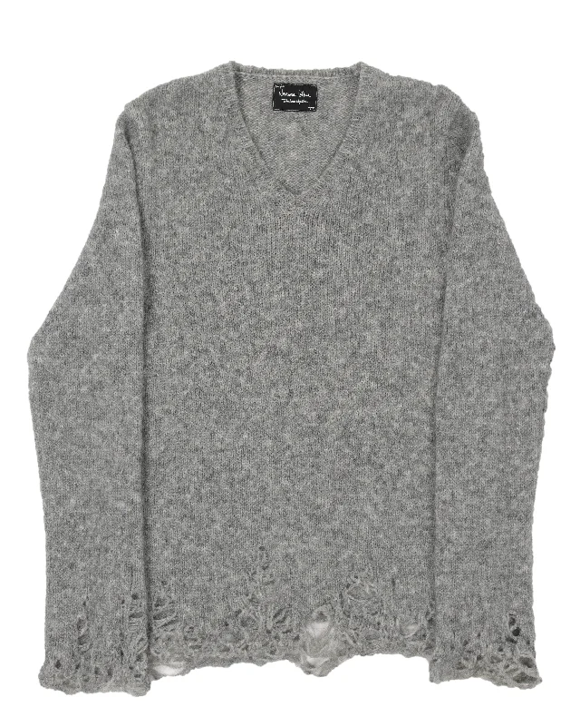 AW09 "A Closed Feeling" Distressed Sweater Elegant Classic Vintage