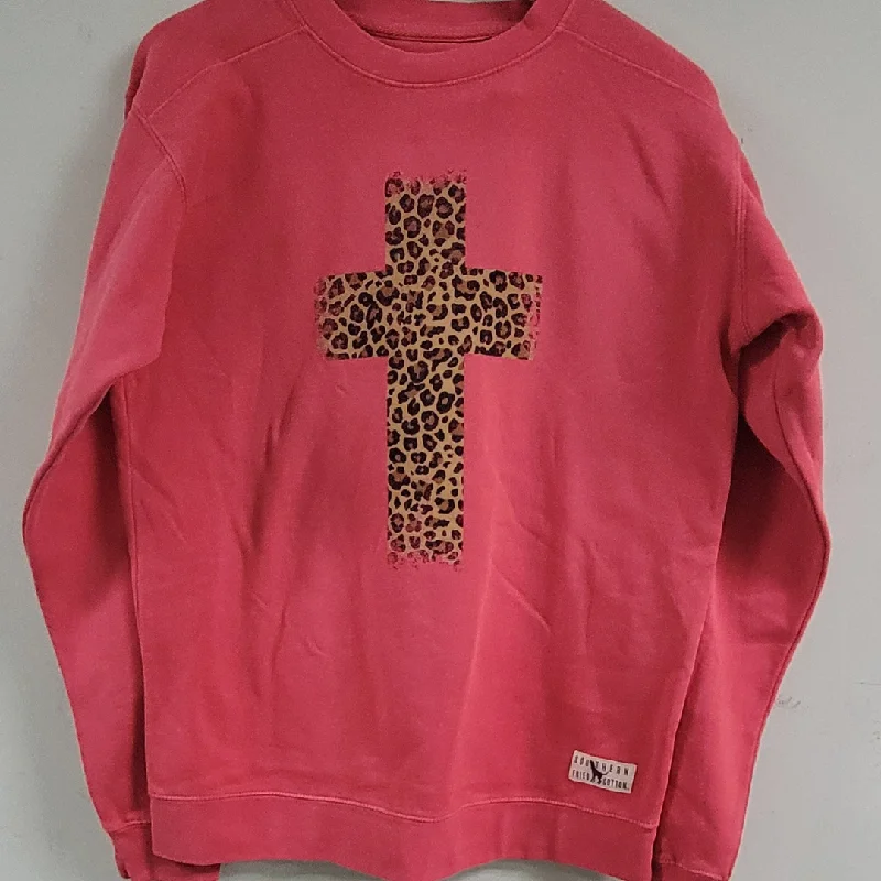 Southern Fried Cotton Cheetah Cross Sweatshirt Watermelon Hoodie Crop Top Short Trendy Southern Fried Cotton Cheetah Cross Sweatshirt Watermelon Hoodie Crop Top Short Trendy