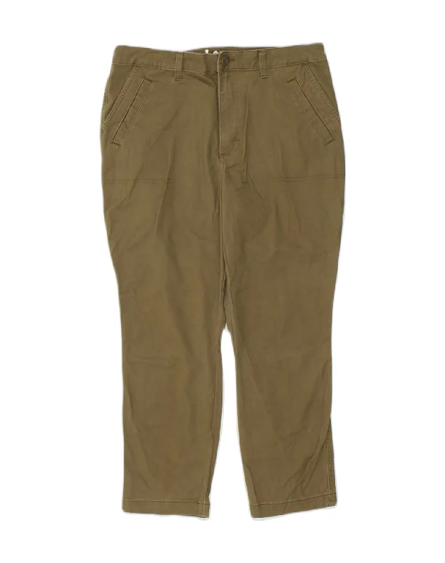 LEE Womens Regular Fit High Waist Slim Cropped Trousers W32 L24 Khaki Trousers Office Stylish LEE Womens Regular Fit High Waist Slim Cropped Trousers W32 L24 Khaki Trousers Office Stylish