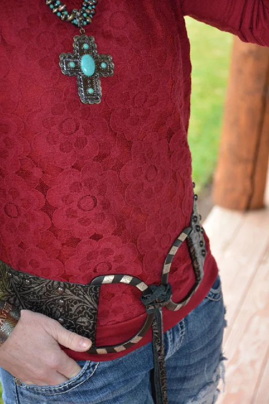 Lace Flower Detailed French Terry Sweatshirt Hoodie with Tied Waist Feminine Flattering Lace Flower Detailed French Terry Sweatshirt Hoodie with Tied Waist Feminine Flattering