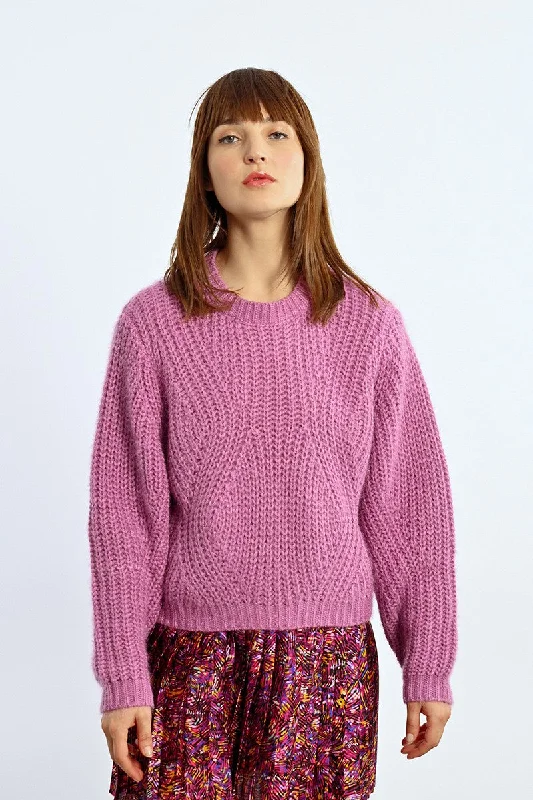 MBN Cable Knit Sweater Hooded Caped Shawl Collar