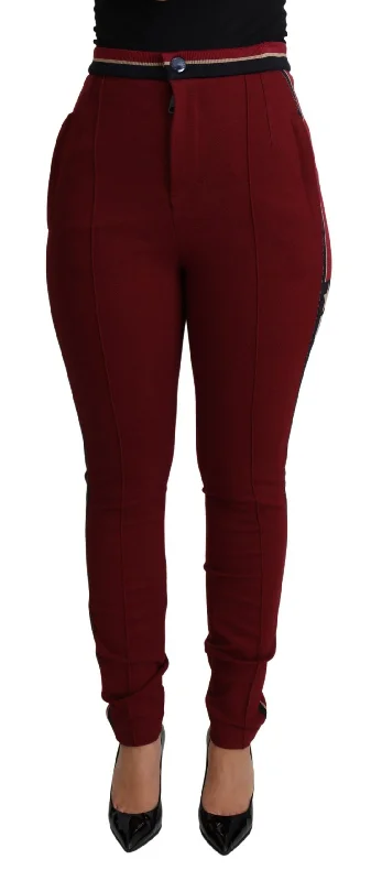 Dolce & Gabbana High-Waist Embroide Skinny Women's Trousers Trousers Harem Relaxed Fit Dolce & Gabbana High-Waist Embroide Skinny Women's Trousers Trousers Harem Relaxed Fit