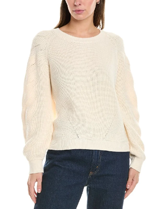 525 America Lace-Up Back Sweater Elegant Classic Vintage