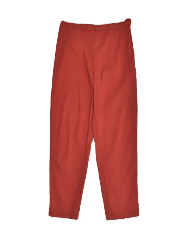 MARELLA Womens Slim Casual Trousers UK 12 Medium W26 L27 Red Linen Trousers Fleece Cozy MARELLA Womens Slim Casual Trousers UK 12 Medium W26 L27 Red Linen Trousers Fleece Cozy
