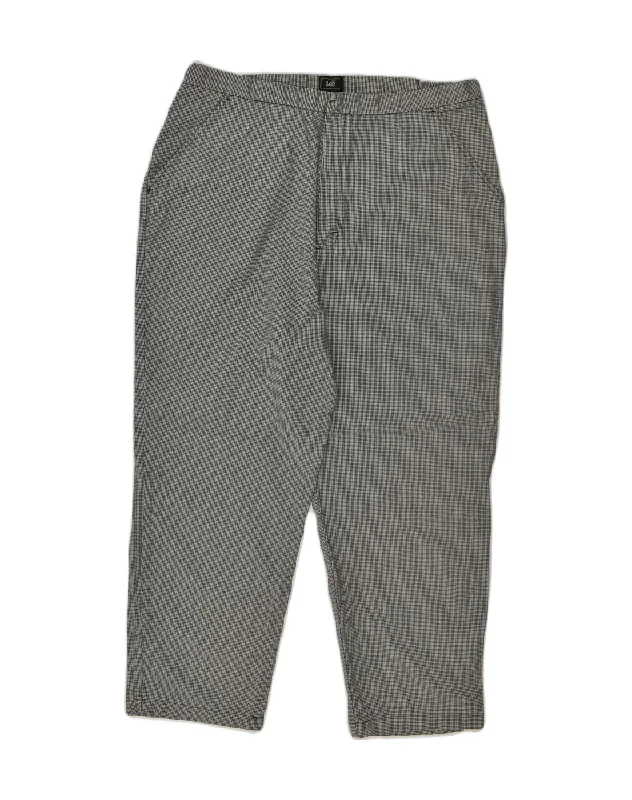 LEE Womens Tapered Casual Trousers US 22 3XL W42 L29 Black Houndstooth Trousers Bestseller Popular LEE Womens Tapered Casual Trousers US 22 3XL W42 L29 Black Houndstooth Trousers Bestseller Popular