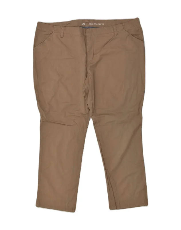 LEE Womens Slim Chino Trousers US 22 3XL W48 L32 Brown Cotton Trousers Office Stylish LEE Womens Slim Chino Trousers US 22 3XL W48 L32 Brown Cotton Trousers Office Stylish