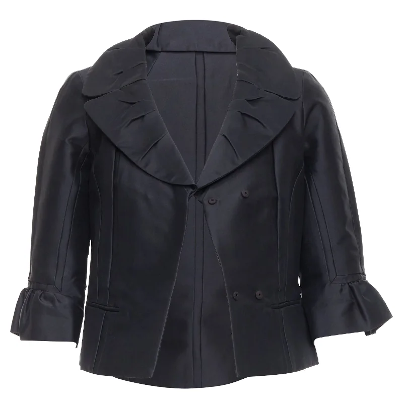 Louis Vuitton Marc Jacobs silk pleated collar crop jacket Stand-Up Collar Roll-Neck Collar Turtle Neck Louis Vuitton Marc Jacobs silk pleated collar crop jacket Stand-Up Collar Roll-Neck Collar Turtle Neck