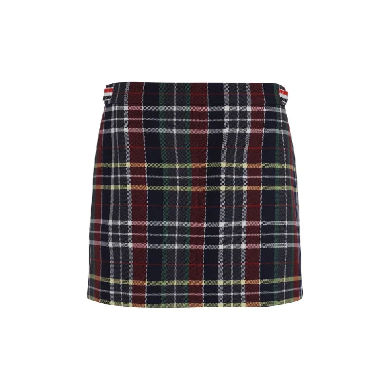 Thom Browne Mini Skirt linen skirt light