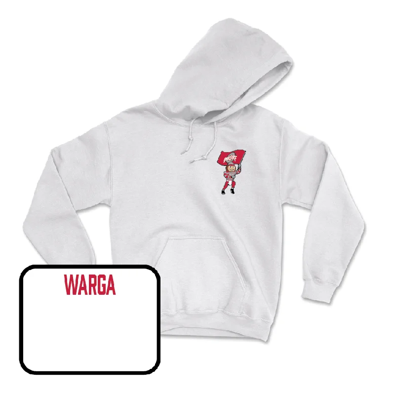 Women's Gymnastics White Brutus Hoodie - Jojo Warga Hoodie with Hem Lace Feminine Delicate