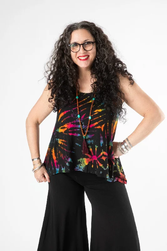 Ahana Tie Dye Tank Top cutout tank top
