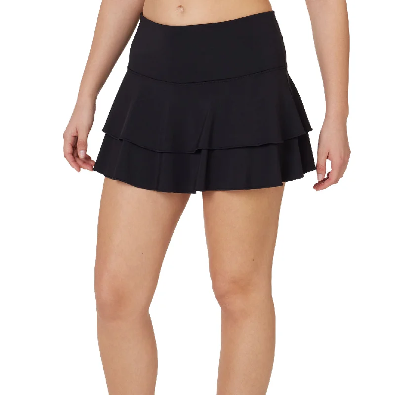 FILA Tiered Ruffle 13.5 Inch Womens Tennis Skirt silk skirt sleek