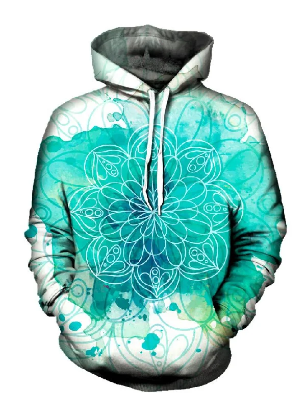 Mandala Splotches Pullover Art Hoodie Hoodie with Thumb Holes Functional Cozy