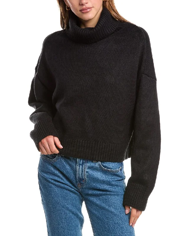 525 America Turtleneck Sweater Mesh Sweater Canvas Denim