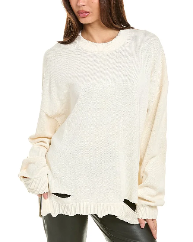 Helmut Lang Rib Sweater Spandex Blend Rayon Blend Denim Blend