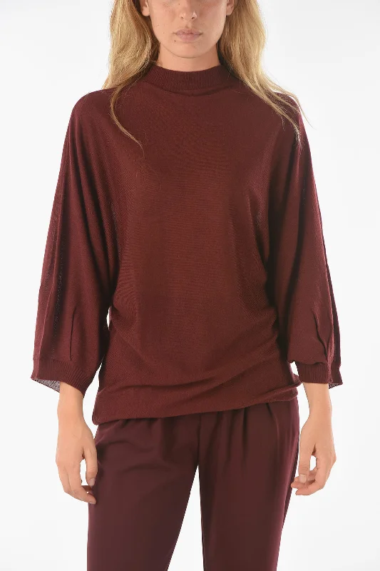 Ixos Virgin Wool Blend CURLIN Crewneck Sweater with Batwing Sleev Xs Standard size Slim Fit Regular Fit Oversized Ixos Virgin Wool Blend CURLIN Crewneck Sweater with Batwing Sleev Xs Standard size Slim Fit Regular Fit Oversized
