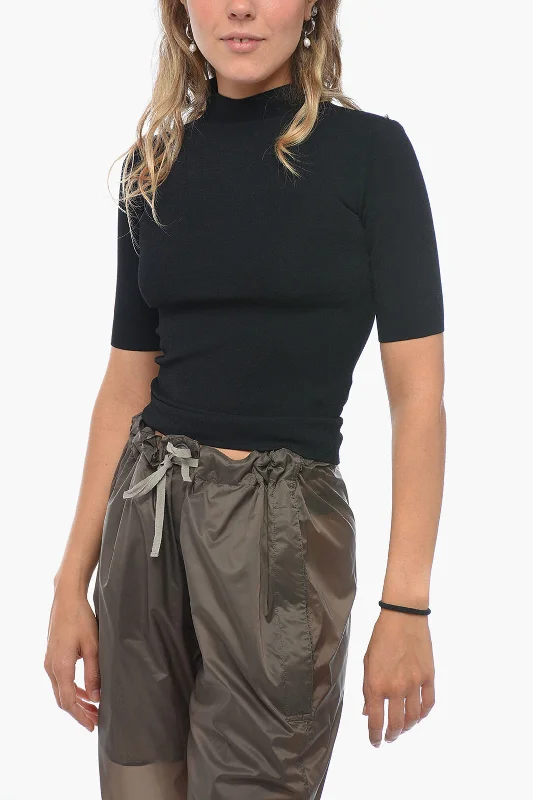 Sportmax Turtleneck CERBERO Sweater with 3/4 Sleeves Xs Standard size Collared Crew Neck Turtle Neck