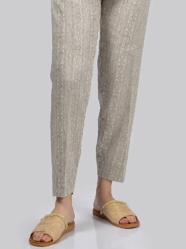 Printed Cotton Trouser Trousers Tapered Slim Fit