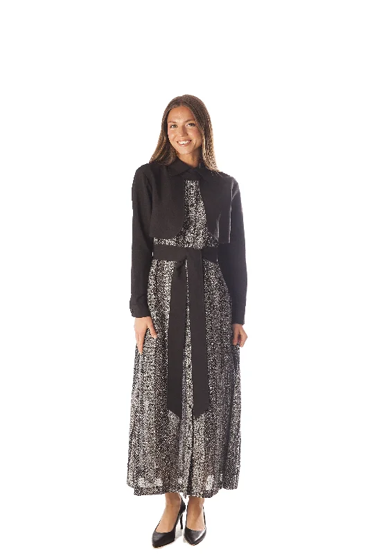Cropped Jacket on Striped Knit Overlay Dress Chenille Jacket Brocade Jacket Lace Jacket Cropped Jacket on Striped Knit Overlay Dress Chenille Jacket Brocade Jacket Lace Jacket