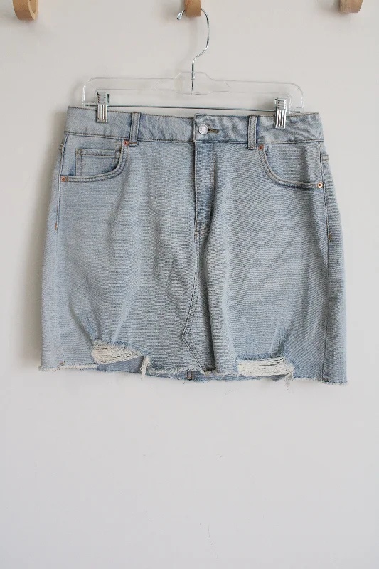 Wild Fable Light Wash Mini Denim Skirt | 12 lace skirt romantic