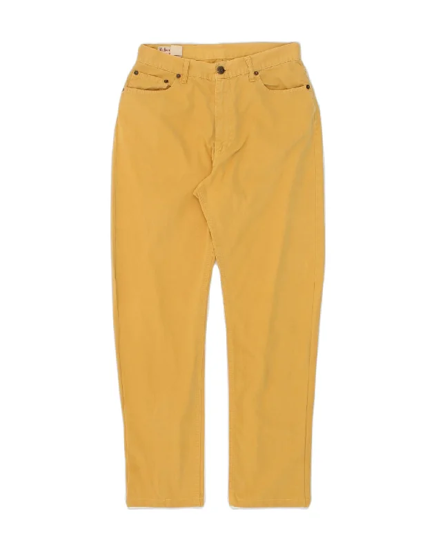 MARLBORO Womens Regular Fit Casual Trousers W29 L27 Yellow Cotton Trousers Winter Warm MARLBORO Womens Regular Fit Casual Trousers W29 L27 Yellow Cotton Trousers Winter Warm
