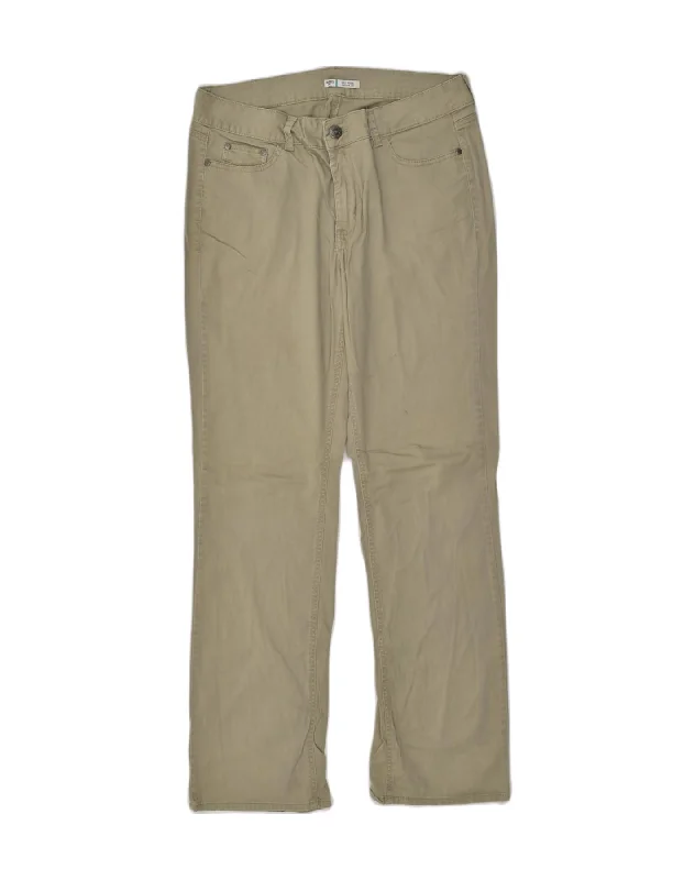 LEE Womens Long Straight Casual Trousers US 16 2XL W36 L33 Beige Cotton Trousers Designer Luxury LEE Womens Long Straight Casual Trousers US 16 2XL W36 L33 Beige Cotton Trousers Designer Luxury