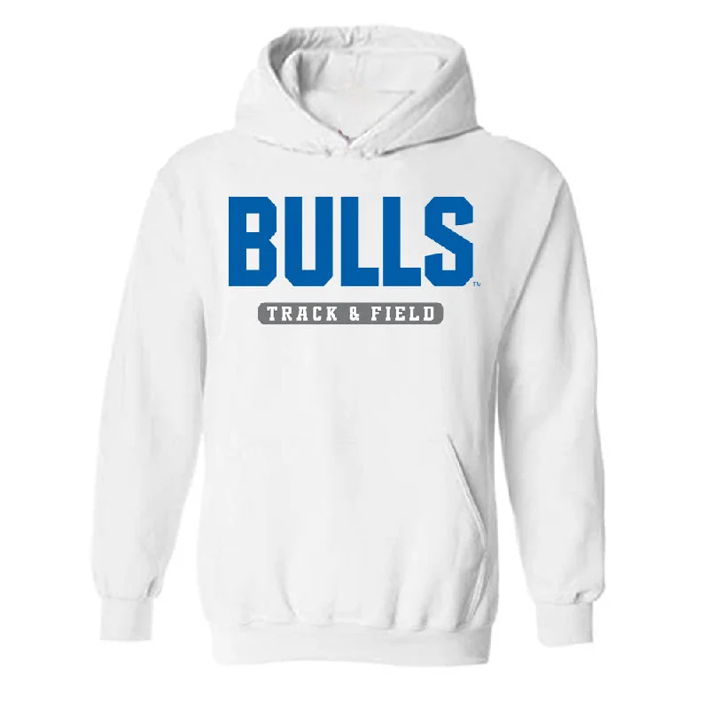 Buffalo - NCAA Women's Track & Field : Katie Edinger - Hooded Sweatshirt Hoodie with Zipper Placket Modern Functional Buffalo - NCAA Women's Track & Field : Katie Edinger - Hooded Sweatshirt Hoodie with Zipper Placket Modern Functional