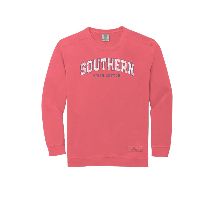 Southern Fried Cotton Southern Tall Arch Crew Sweatshirt Hoodie with Hood Adjustable Protection Southern Fried Cotton Southern Tall Arch Crew Sweatshirt Hoodie with Hood Adjustable Protection