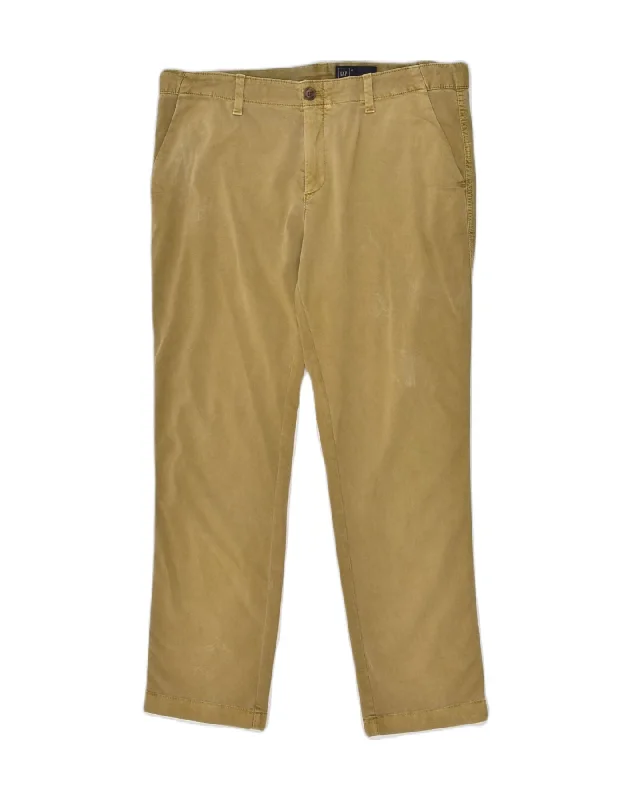 GAP Womens Slim Chino Trousers US 10 Large W32 L28 Khaki Cotton High Waist Slim Fit Ankle Length GAP Womens Slim Chino Trousers US 10 Large W32 L28 Khaki Cotton High Waist Slim Fit Ankle Length