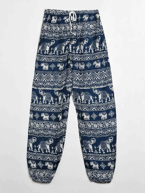 Printed Viscose Trouser Trousers Corduroy Warm