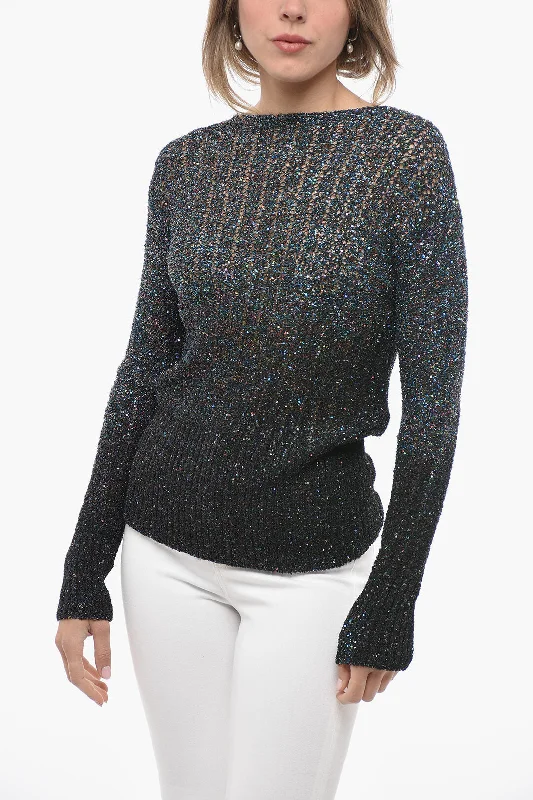 Maison Margiela MM1 Crew Neck Lurex Sequined Sweater M Standard size Wool Sweater Cotton Sweater Cashmere Sweater Maison Margiela MM1 Crew Neck Lurex Sequined Sweater M Standard size Wool Sweater Cotton Sweater Cashmere Sweater