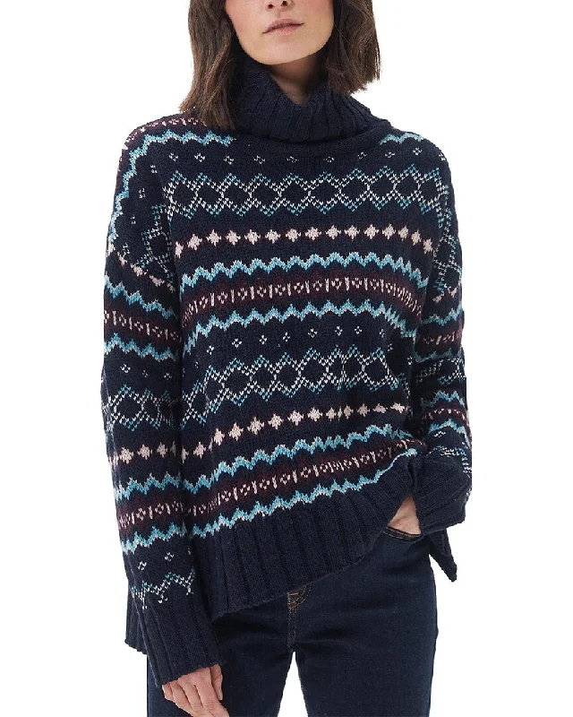 Barbour Wool-Blend Sweater Embroidered Appliqued Beaded