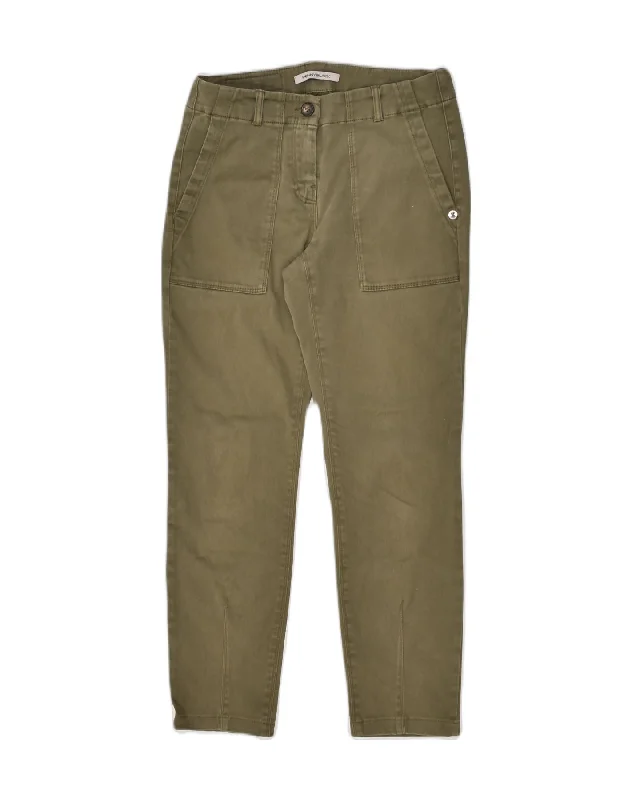 PENNY BLACK Womens Straight Casual Trousers IT 40 Small W27 L25 Khaki Trousers Elastic Waist Soft PENNY BLACK Womens Straight Casual Trousers IT 40 Small W27 L25 Khaki Trousers Elastic Waist Soft