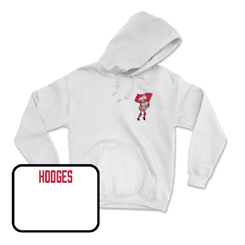 Women's Gymnastics White Brutus Hoodie - Ella Hodges Hoodie with Belted Waist Structured Tailored