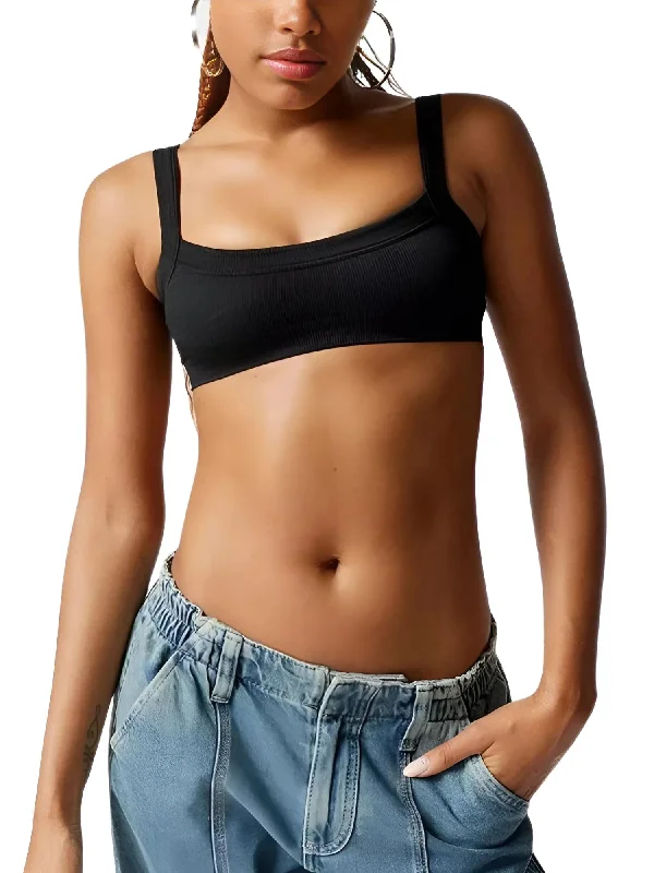 Cotton Stretchy Ribbed Women's Sleeveless Tube Top Crop Top Seamless Knitted Crochet Cotton Stretchy Ribbed Women's Sleeveless Tube Top Crop Top Seamless Knitted Crochet