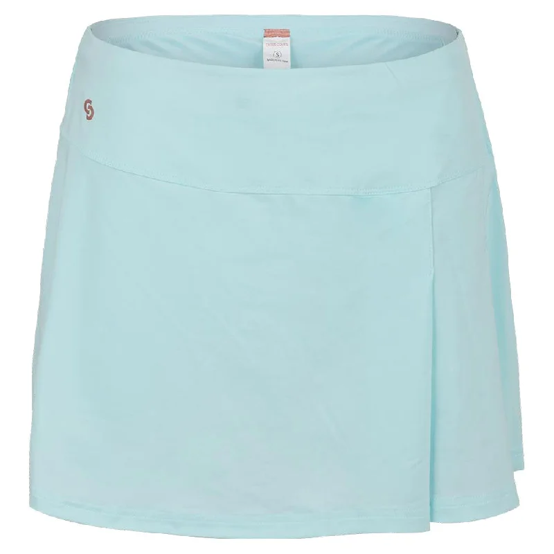 Cross Court Blue Abyss Crystal Waters 13.5in Womens Tennis Skirt leather skirt bold