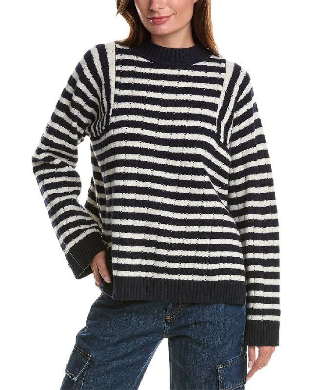 Weekend Max Mara Bird Wool Sweater Satin Blend Silk Blend Wool Blend