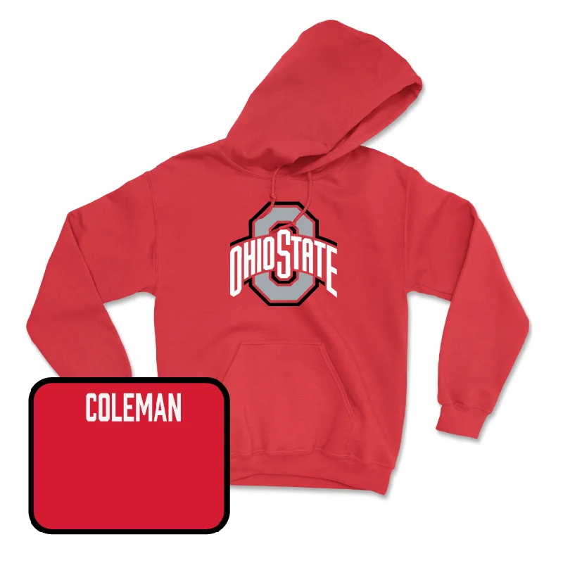Red Women's Gymnastics Team Hoodie - Janiya Coleman Hoodie with Hidden Zipper Minimalist Clean Red Women's Gymnastics Team Hoodie - Janiya Coleman Hoodie with Hidden Zipper Minimalist Clean