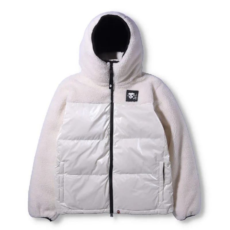 BOA PANEL HOODIE DOWN JACKET LADIES Hoodie with Batwing Sleeves Loose Dramatic