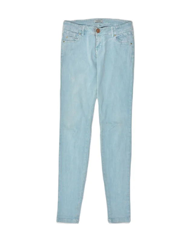 PULL & BEAR Womens Skinny Casual Trousers EU 36 Small W26 L32 Blue Cotton Trousers luxurious high-end PULL & BEAR Womens Skinny Casual Trousers EU 36 Small W26 L32 Blue Cotton Trousers luxurious high-end