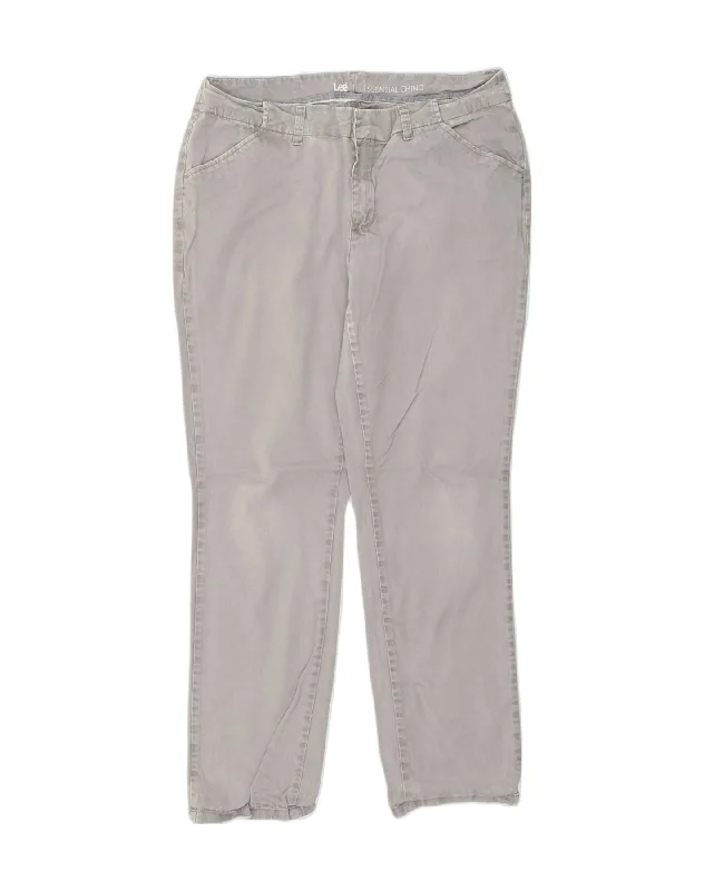 LEE Womens Tapered Casual Trousers US 12 Large W33 L29 Grey Cotton Trousers Yoga Stretchy LEE Womens Tapered Casual Trousers US 12 Large W33 L29 Grey Cotton Trousers Yoga Stretchy